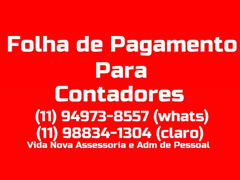 Terceirizamos o Depto pessoal e  sua Folha de Pagamento, com baixo custo…..