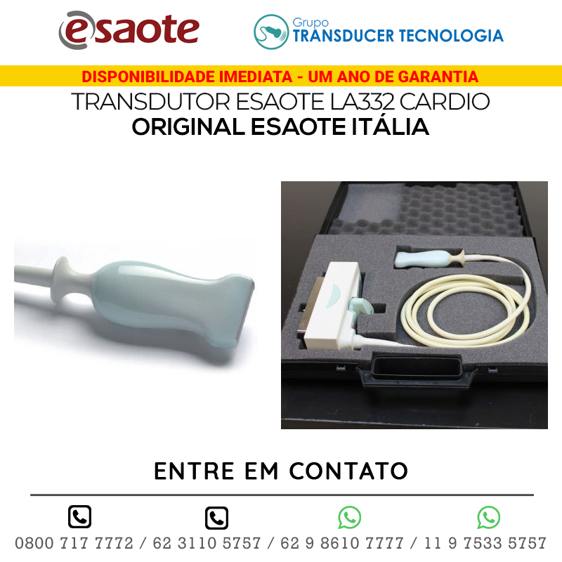 TRANSDUTORES ESAOTE, VARIOS MODELOS, NOVOS, ORIGINAIS ESAOTE ITÁLIA