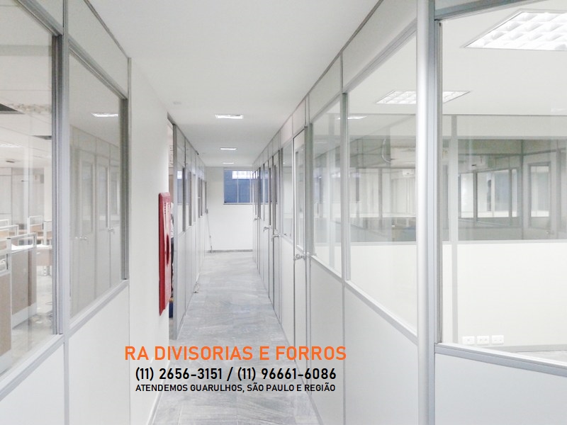 Divisoria em Guarulhos-SP eucatex drywall forro isopor pvc vidro divisorias usadas