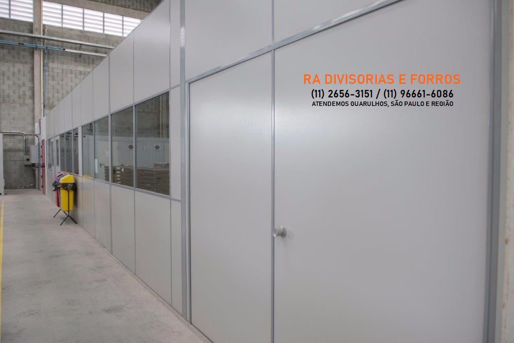 Divisoria em Guarulhos-SP eucatex drywall forro isopor pvc vidro divisorias usadas