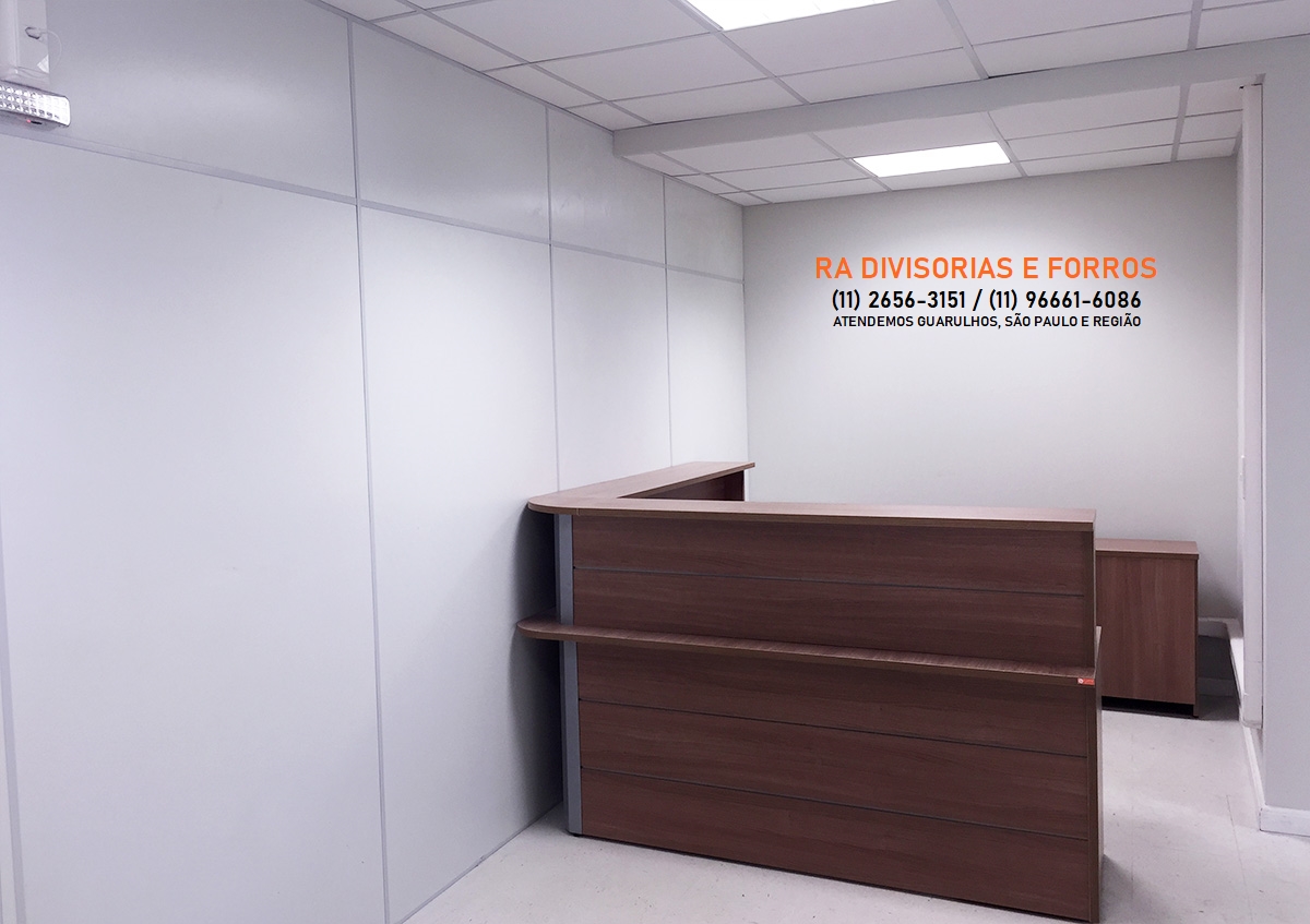 Divisoria em Guarulhos-SP eucatex drywall forro isopor pvc vidro divisorias usadas