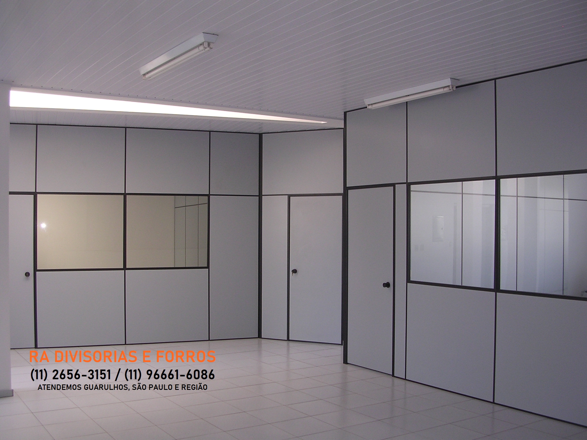 Divisoria em Guarulhos-SP eucatex drywall forro isopor pvc vidro divisorias usadas