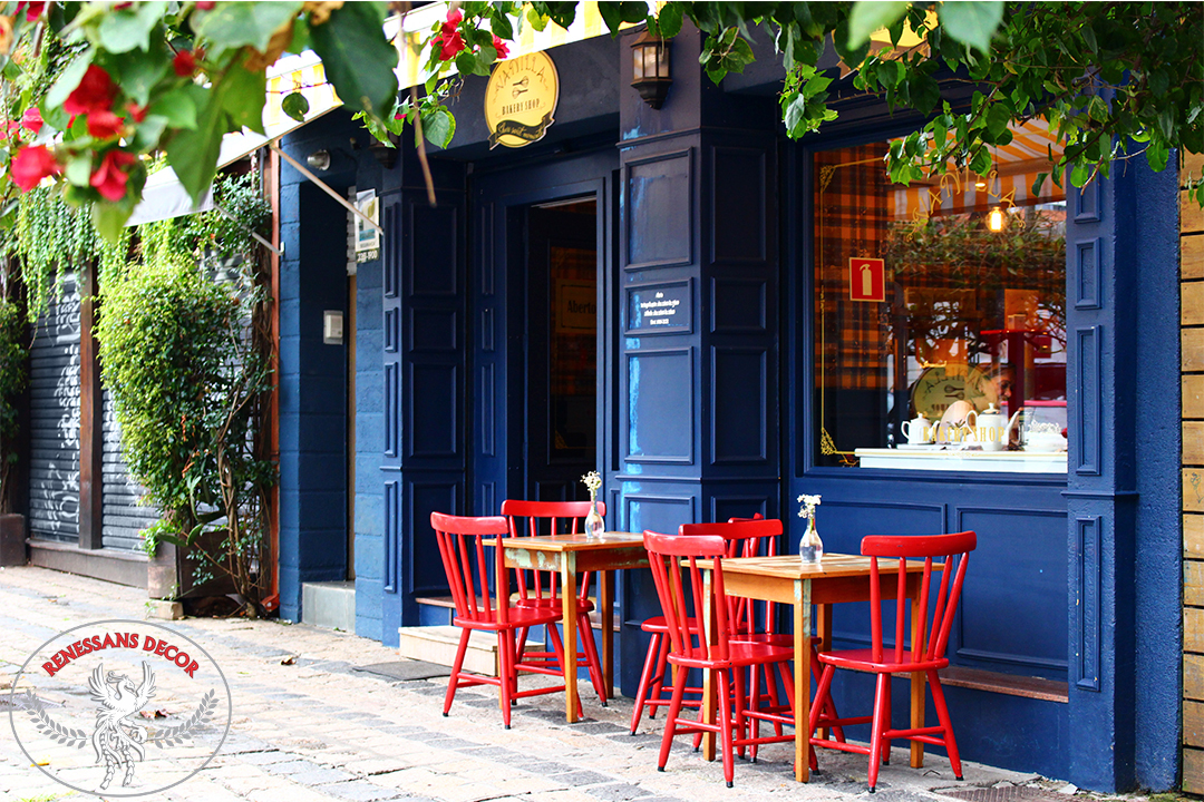 Fachada de loja com boiserie, estilo europeu francês e provençal