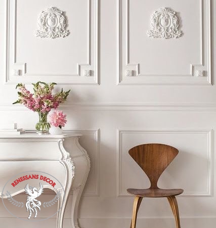 Boiserie  Classico em poliuretano que imita gesso