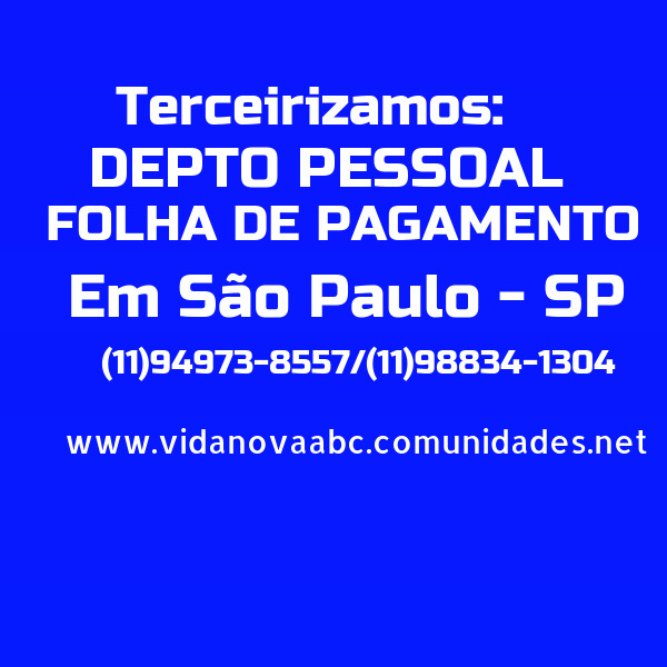 Terceirização de DEPTO PESSOAL