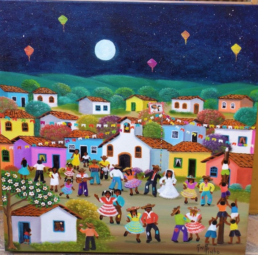 LINDAS TELAS DE ANA PINHO ARTISTA NAIF
