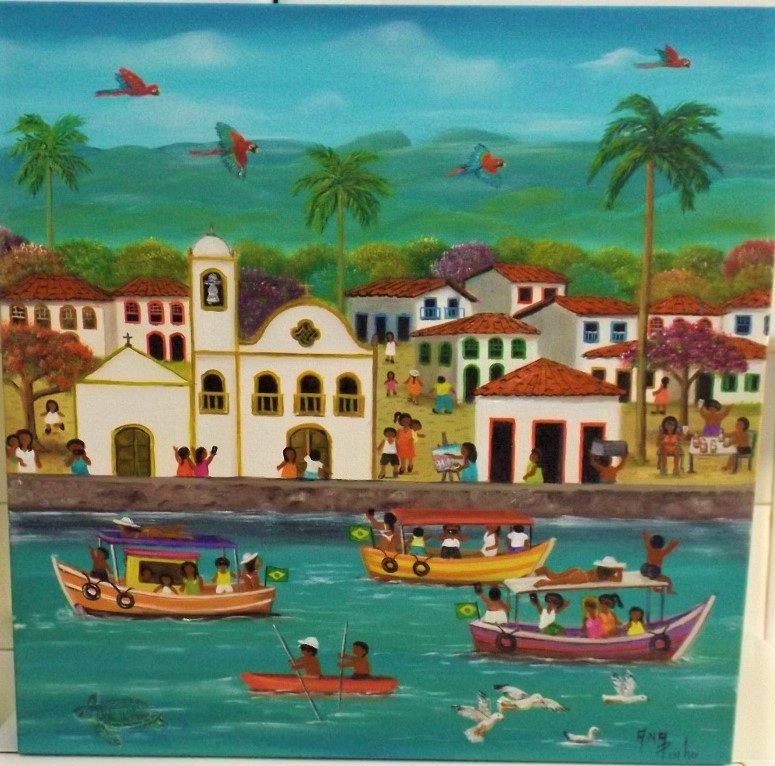LINDAS TELAS DE ANA PINHO ARTISTA NAIF