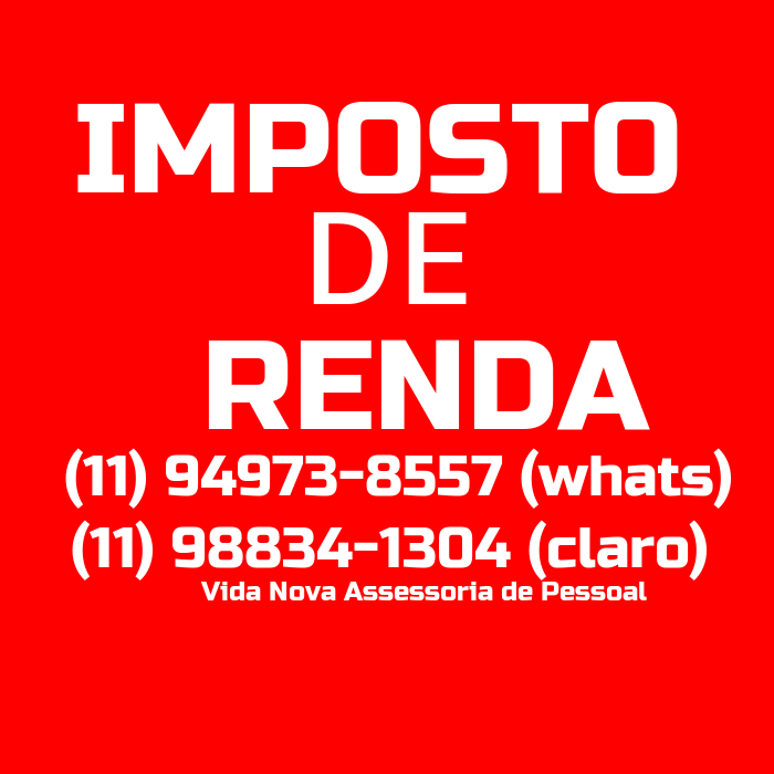IMPOSTO DE RENDA  – Sem sair de sua casa