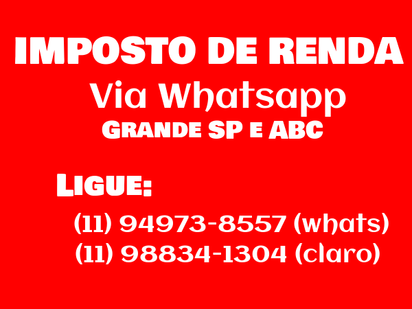 IMPOSTO DE RENDA  – Sem sair de sua casa